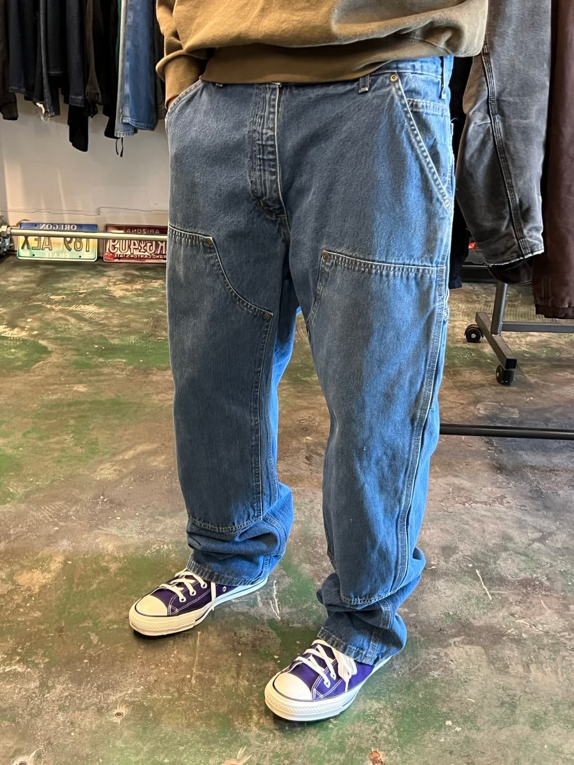 10's [36x30] 칼하트 더블니 데님 워크팬츠 미제 원단 상품이미지2