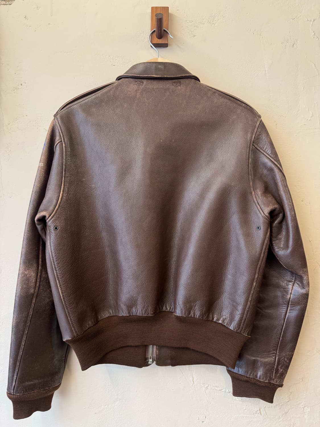 구 리얼 맥코이 A-2 레더 자켓 38(실측40) 상품이미지5