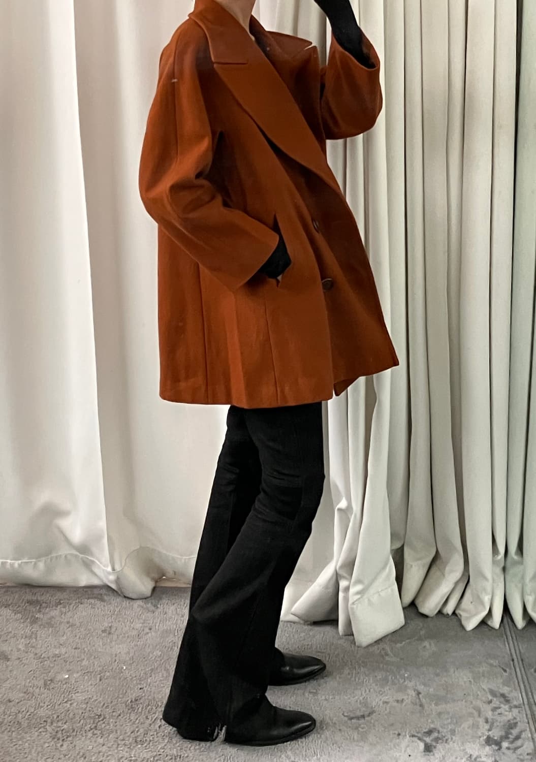 Y’s 요지야마모토 더블 브레스티드 울코트  상품이미지9