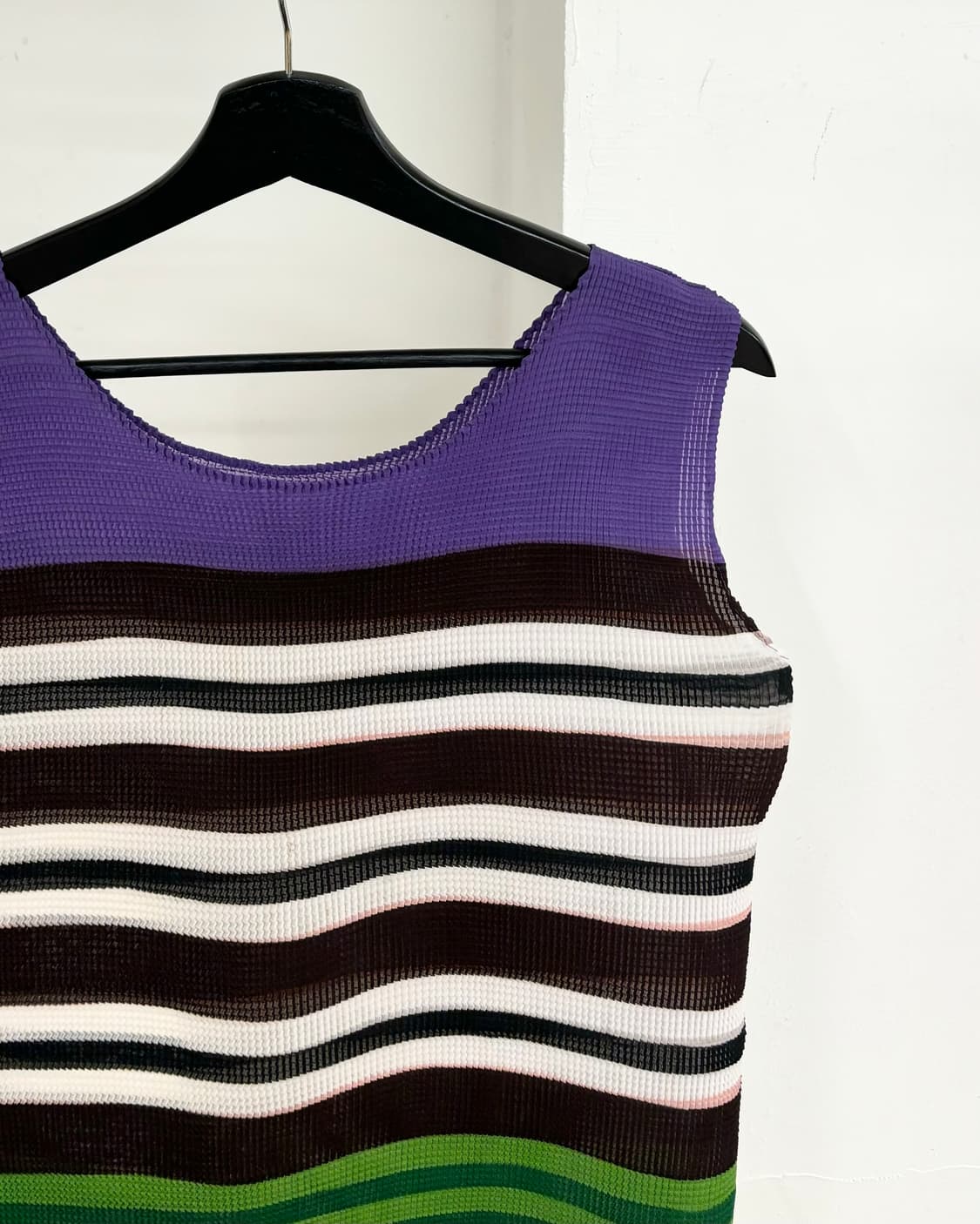 이세이 미야케 미 스트라이프 플리츠 슬리브리스 상품이미지4