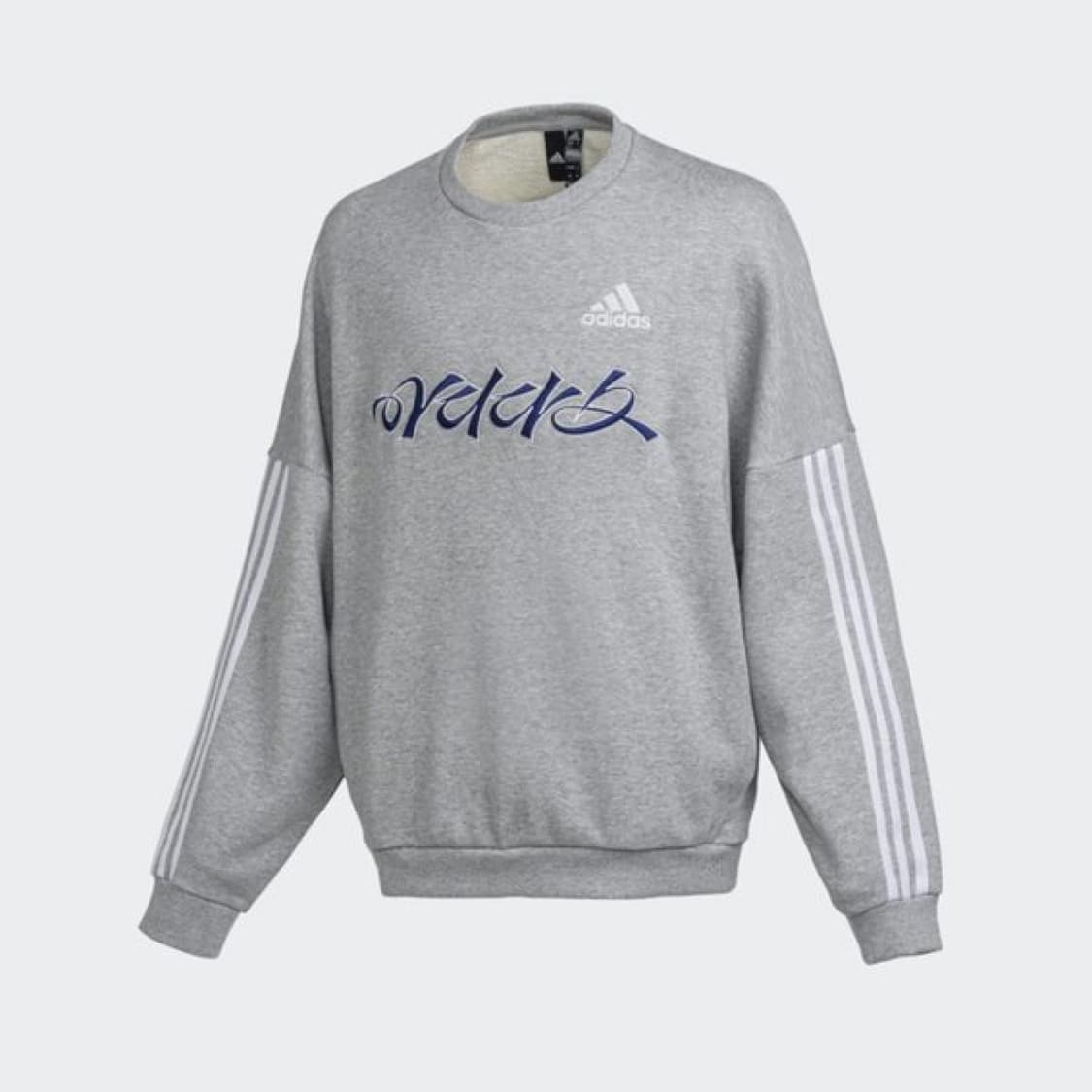 아디다스 한글 크루넥 고샤맛 오버핏 그레이 맨투맨 상품이미지1