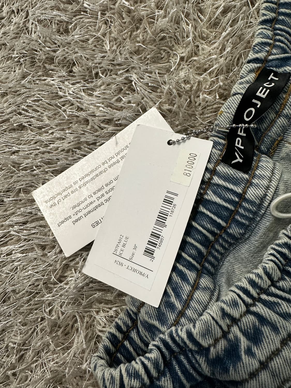 y/project 베기 와이드 진 상품이미지3