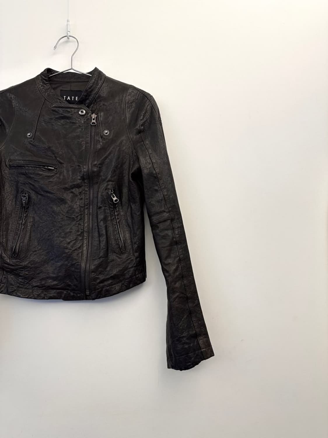 TATE short leather jacket / deep brown 상품이미지2