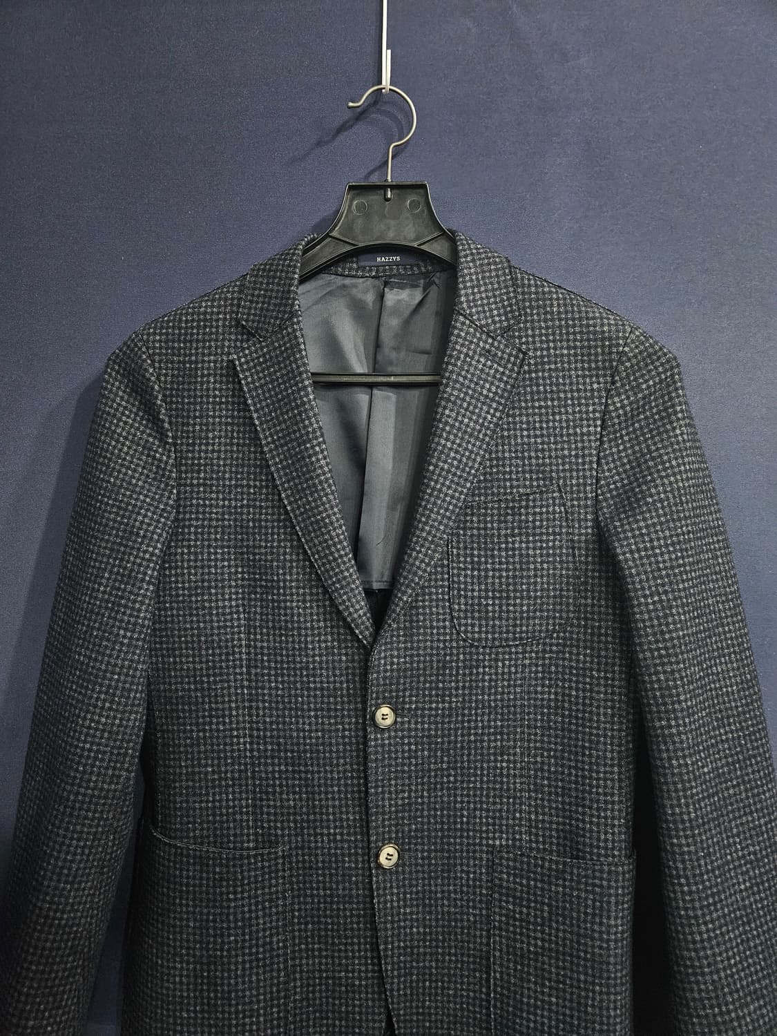 헤지스 스트라이프 체크 남성 슬림핏 95~100 정장자켓  상품이미지7