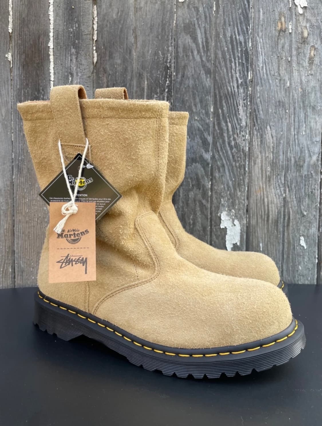 닥터마틴과 스투시 콜라보 스웨이드 부츠 US12    상품이미지1
