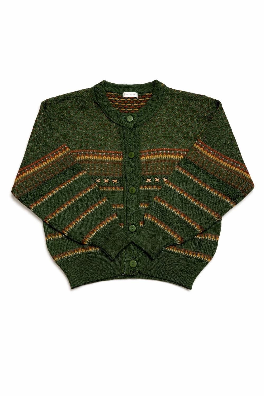 JPN 80s~90s 일본 빈티지 레트로 모리걸 노르딕 패턴 니트 가디건 상품이미지1