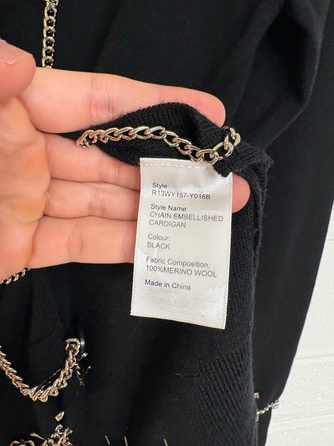 r13 체인 가디건 상품이미지4