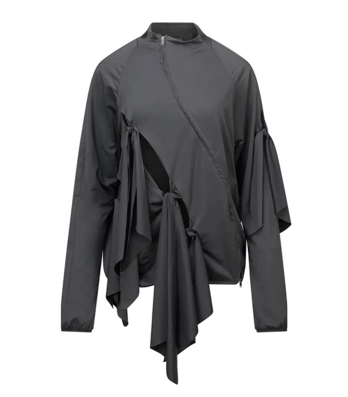 나체 TIE JERSEY JACKET CHARCOAL 타이 자켓 상품이미지2