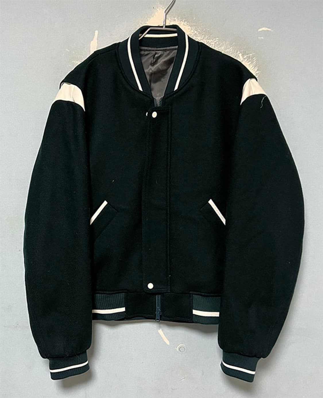 LMOOD 엘무드 남자 바시티자켓 울 오버핏 L 100  상품이미지1