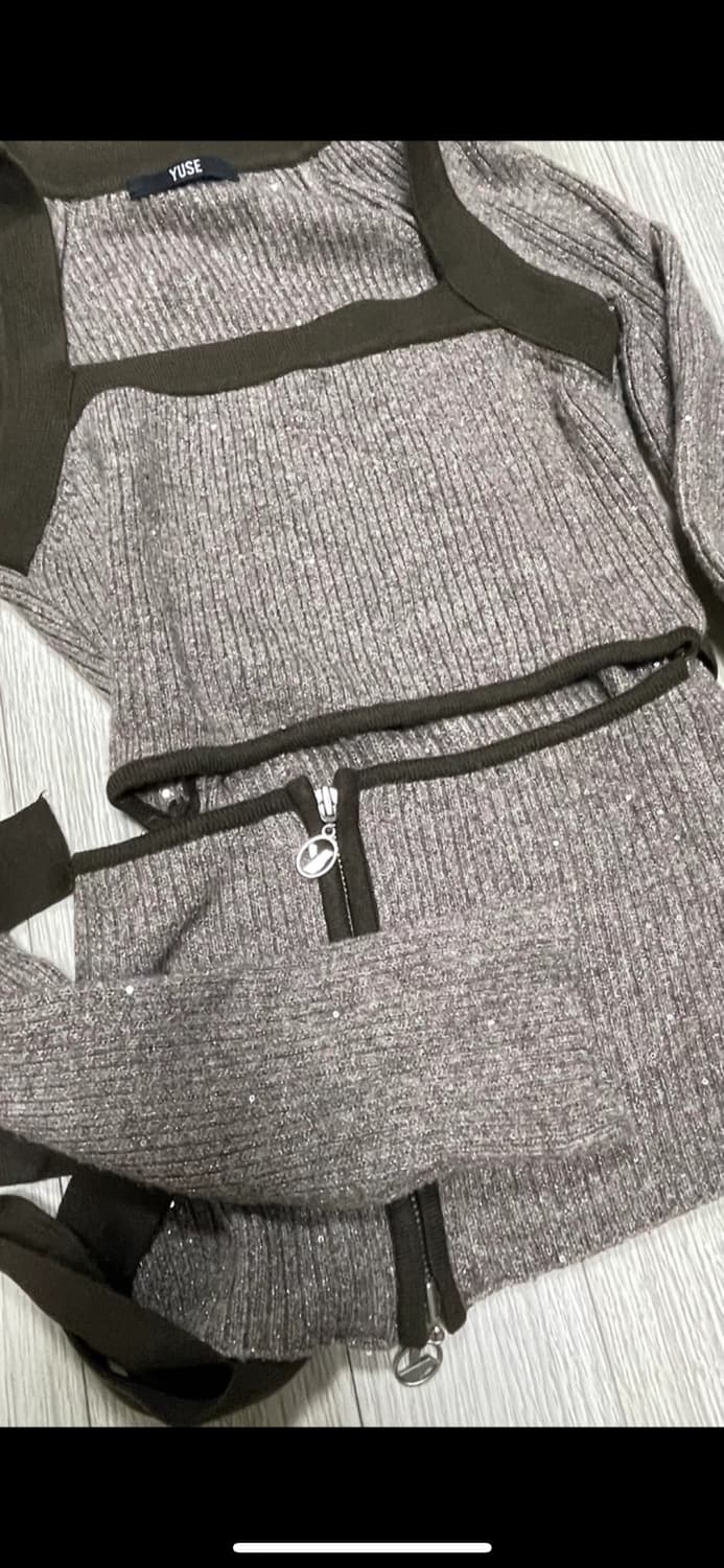 YUSE 브라운 니트 상품이미지2