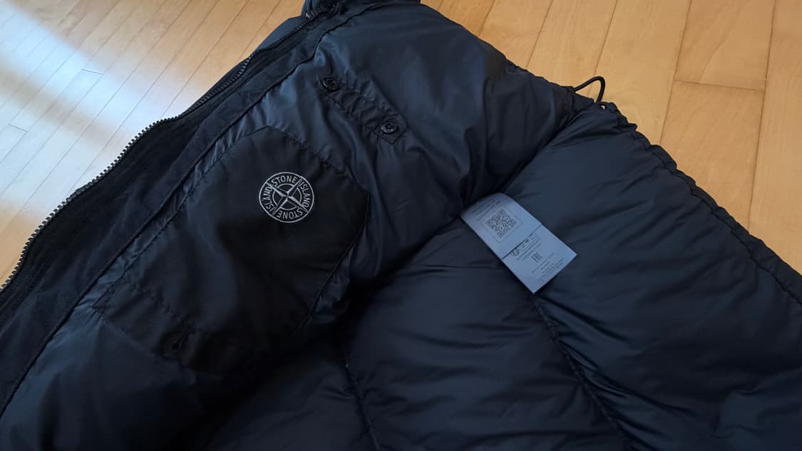 스톤아일랜드 크링클랩스 논후드 패딩 24FW 블랙 라지 상품이미지5