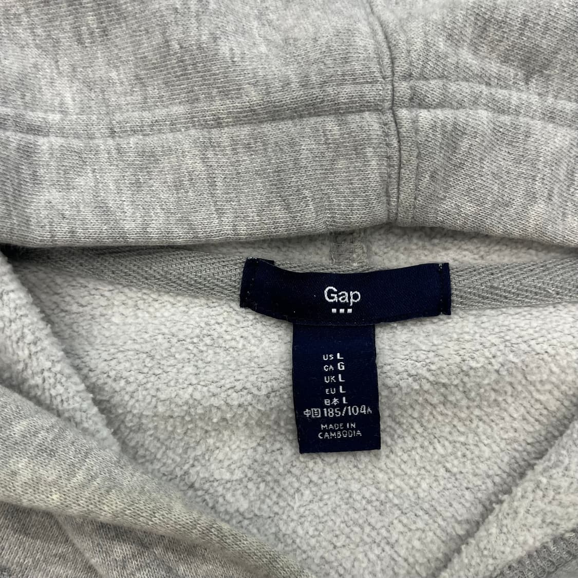 L GAP 갭 기모 후드티 그레이 상품이미지4