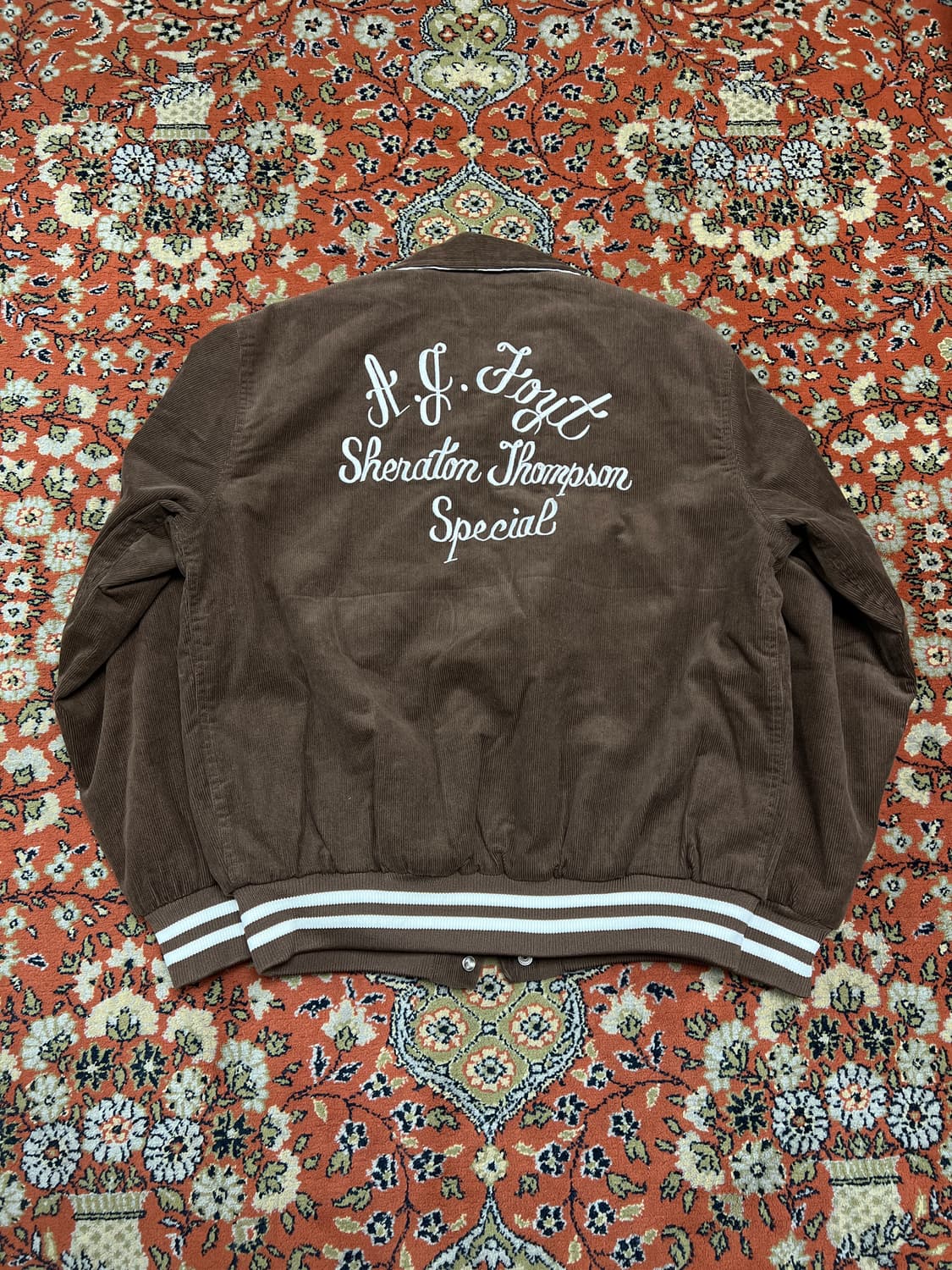 [FREE] 노마드 브라운 코듀로이 바시티 자켓 상품이미지3