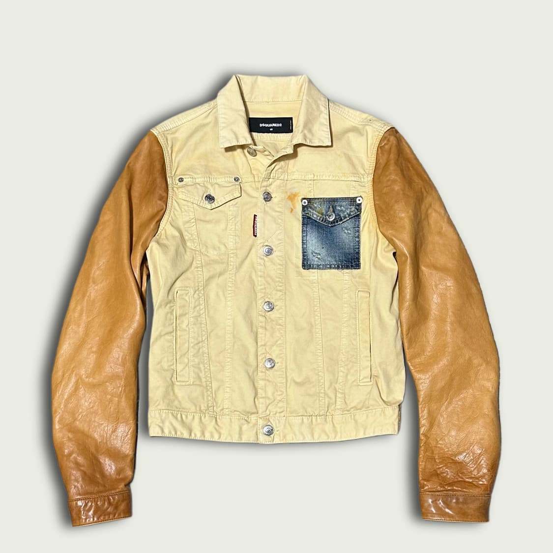 레더 슬리브 트러커자켓 상품이미지1