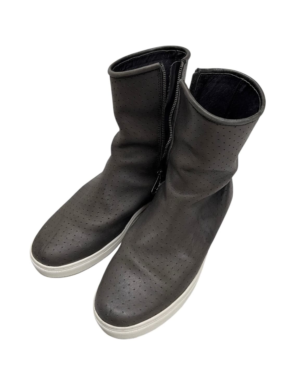 립반윙클 펀칭 지퍼 레더 슈즈 상품이미지2