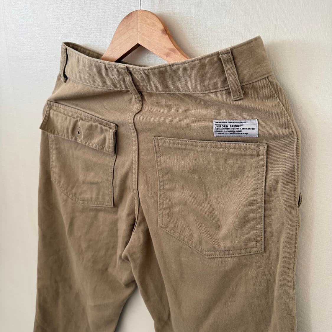 유니폼브릿지 베이지 면팬츠S 상품이미지4