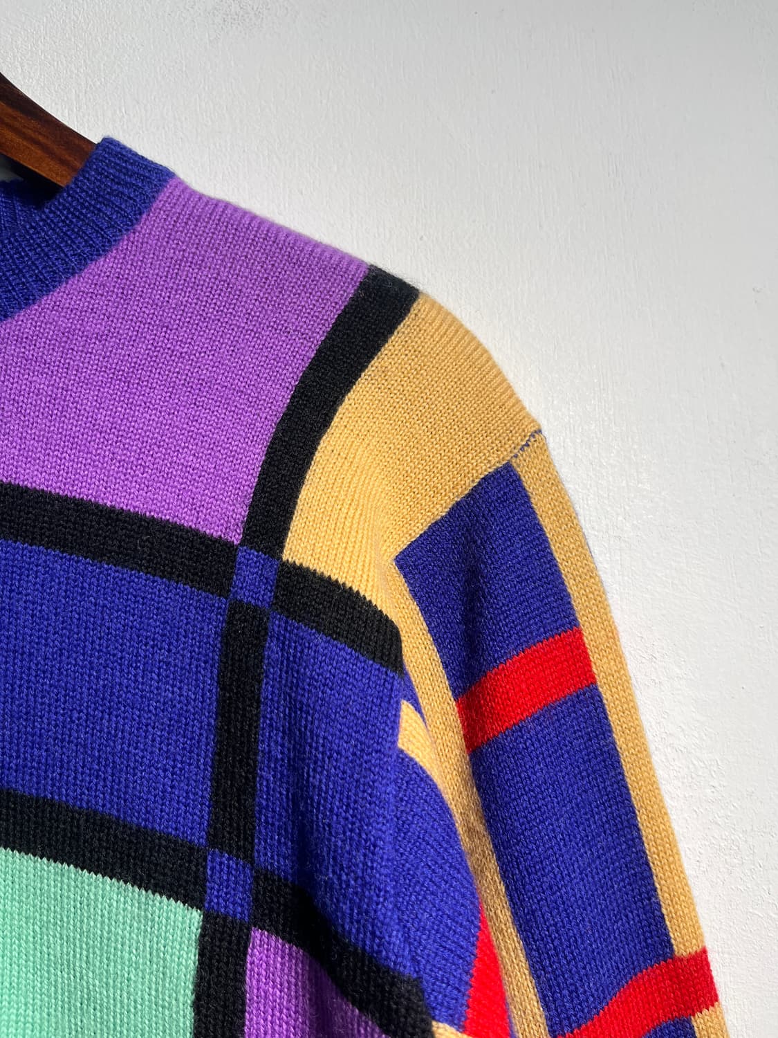 Wool 100% 멀티컬러 니트 울100 상품이미지4