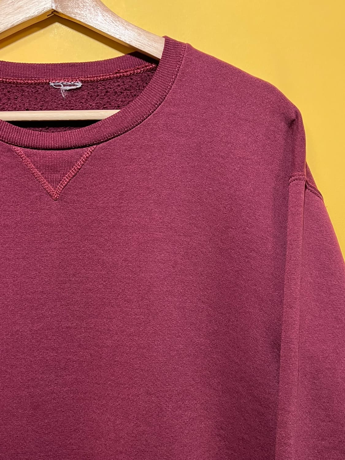 [M] 러셀 애슬레틱 빈티지 무지 맨투맨 버건디 크루넥 스웻셔츠 상품이미지2