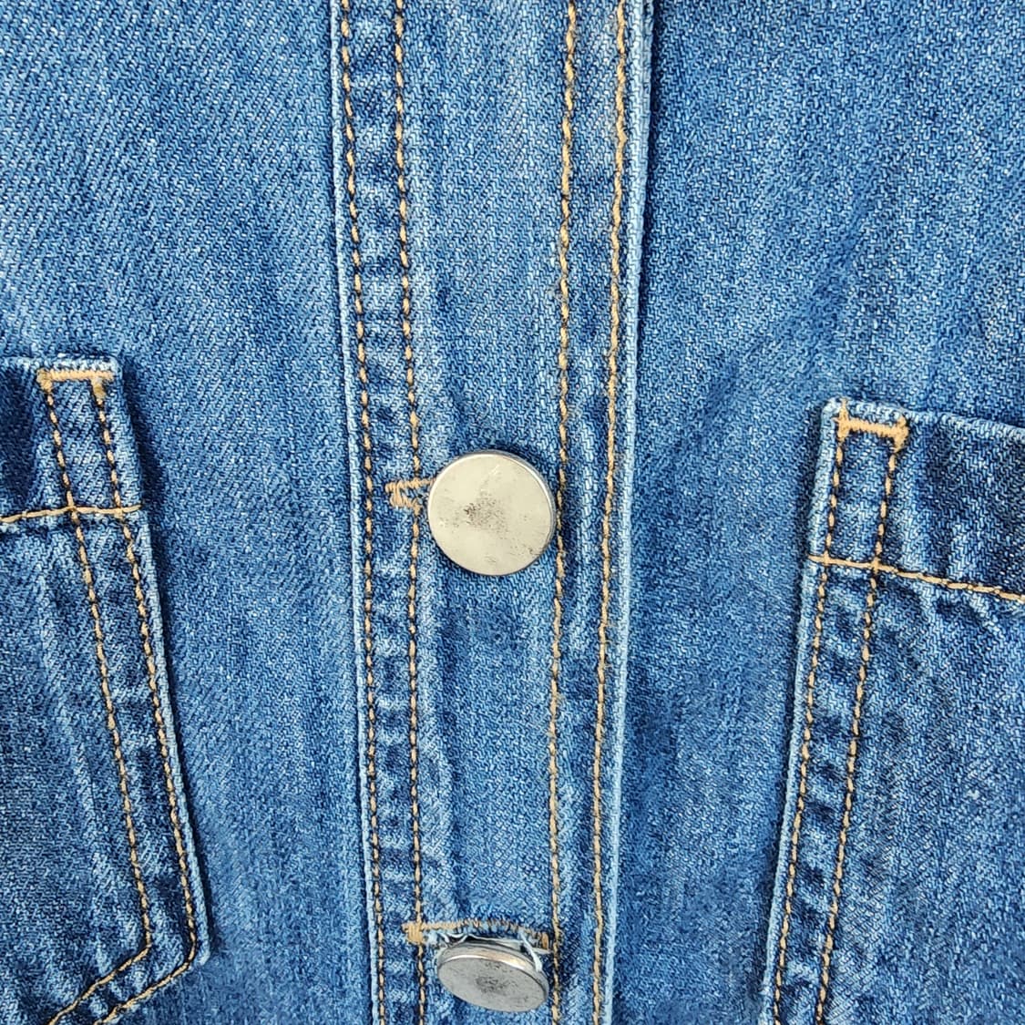 LEELIN 청 데님 반팔 롱 원피스 상품이미지4