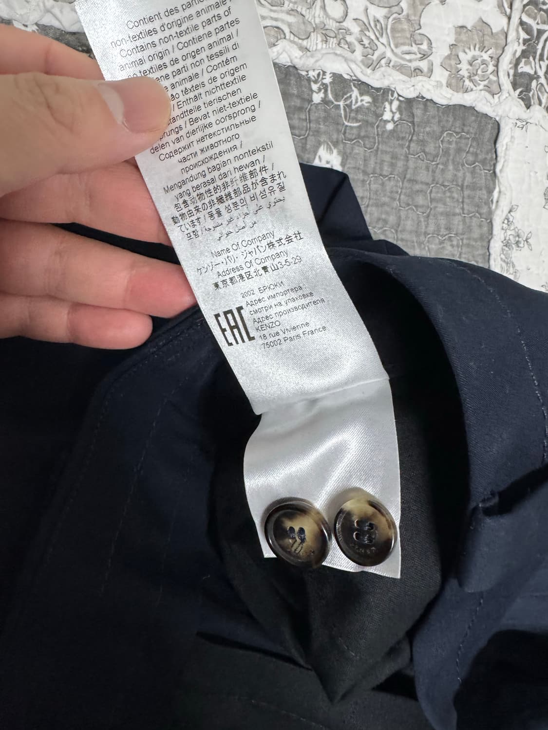 겐조 KENZO 켄조 남성 크롭 팬츠 새상품 48/40 상품이미지6