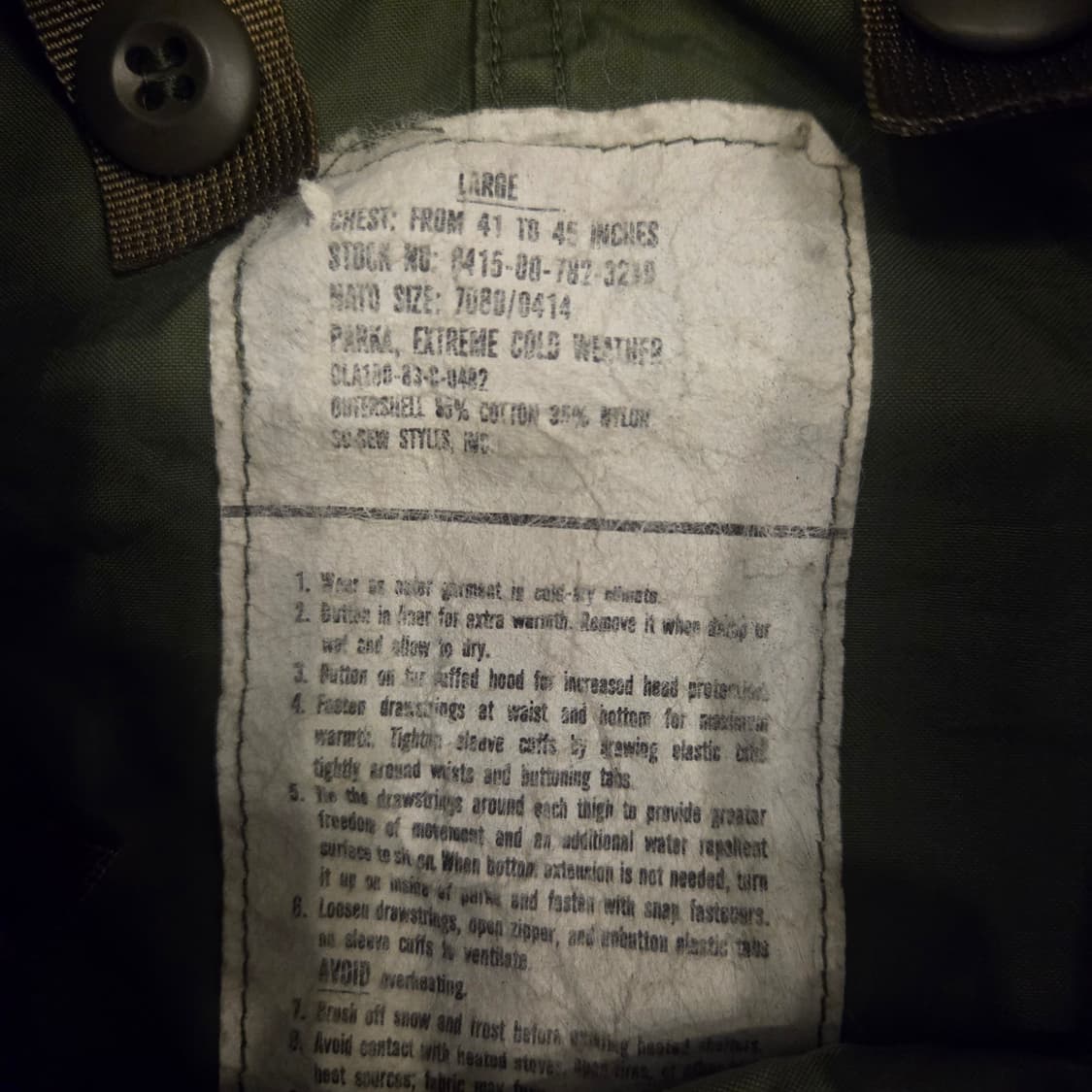 m65 피쉬테일 오리지널 l사이즈 83년 소슈사 상품이미지3