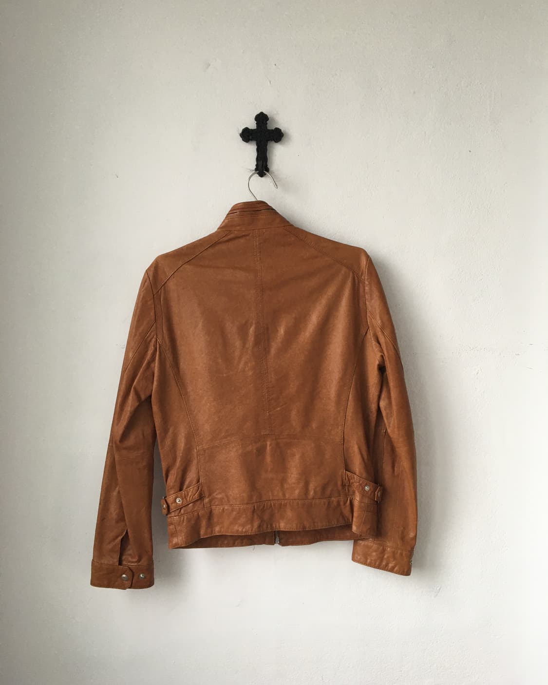 High neck leather jacket 상품이미지2
