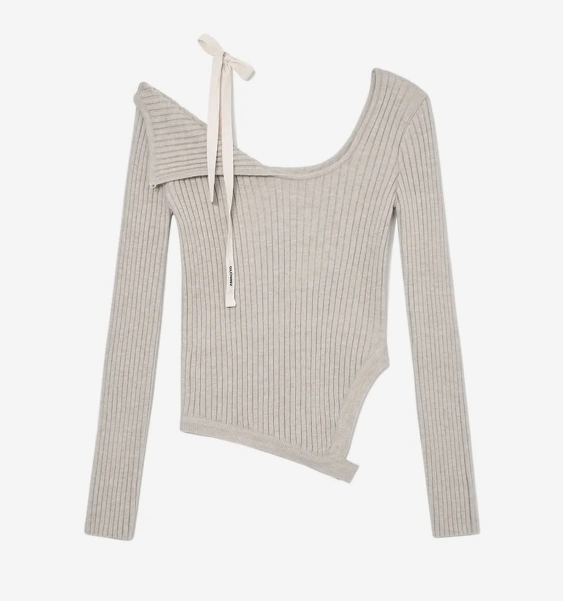 글로니 ASYMMETRICAL 니트 탑 오트밀 상품이미지1