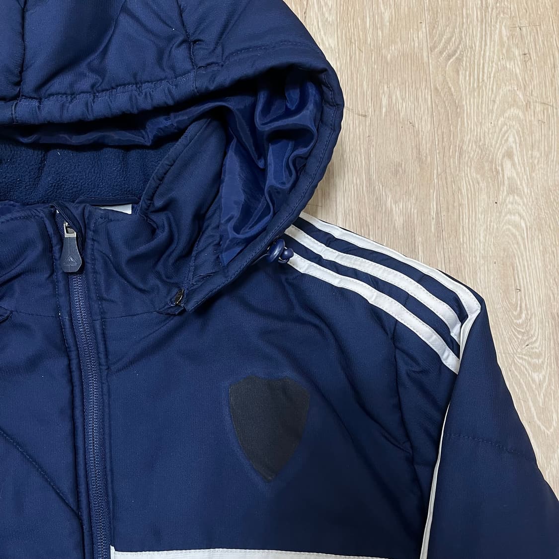 아디다스 삼선 사이드라인 로고 다운 후드점퍼 M(95) 상품이미지5