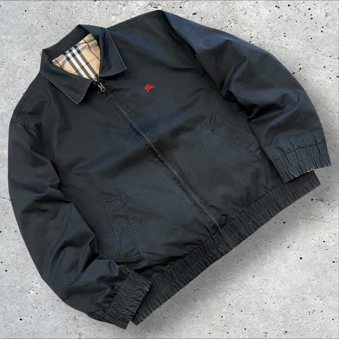 [M] 버버리 리버시블 노바체크 블랙 해링턴 자켓 B820 상품이미지1