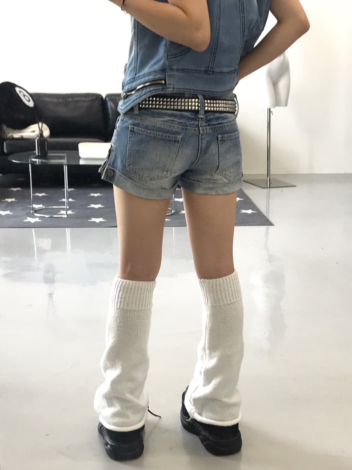 Jpn detail denim mini shorts 상품이미지3