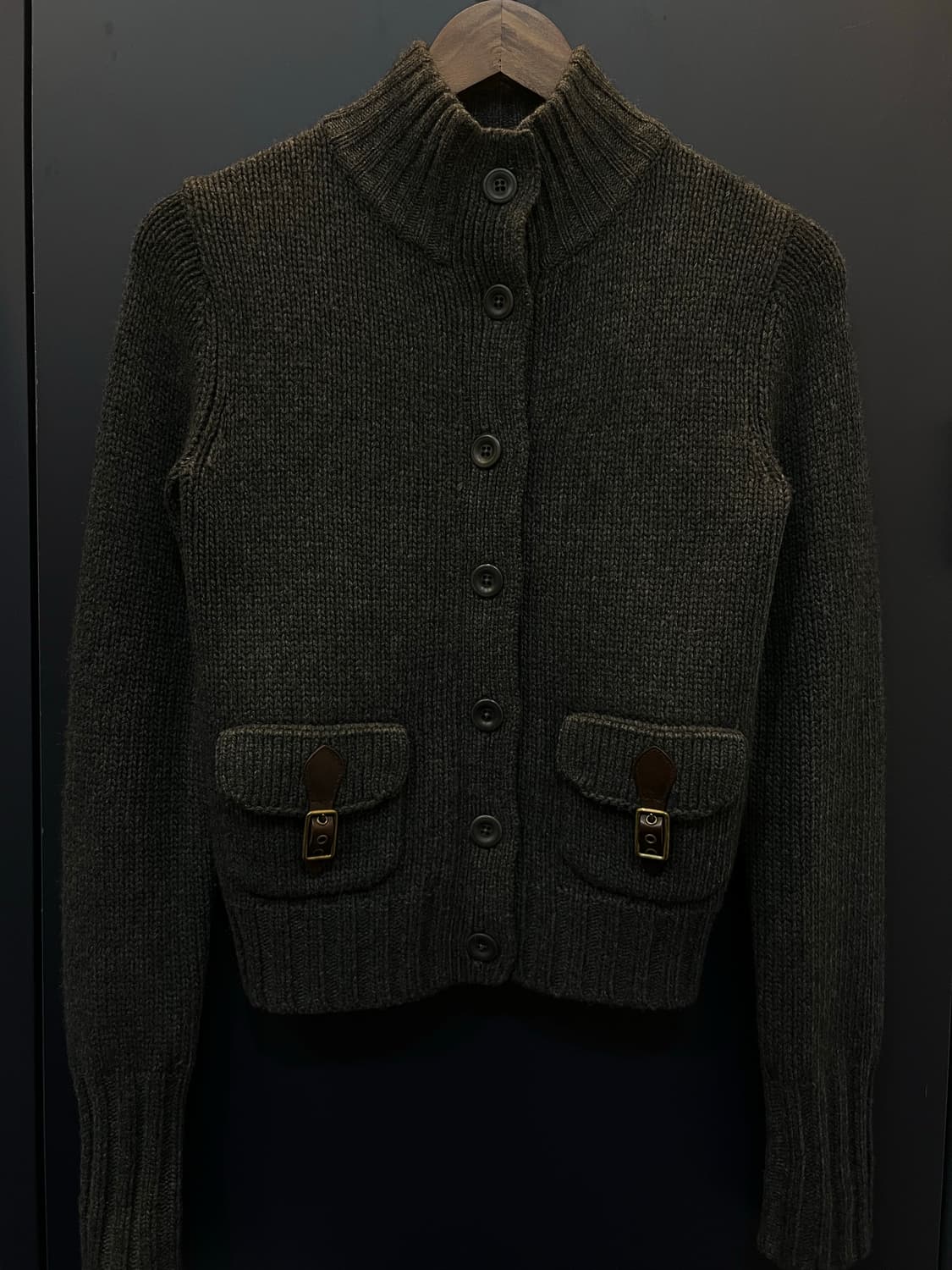 폴로 랄프로렌 울 캐시미어 크롭 니트 가디건 상품이미지1