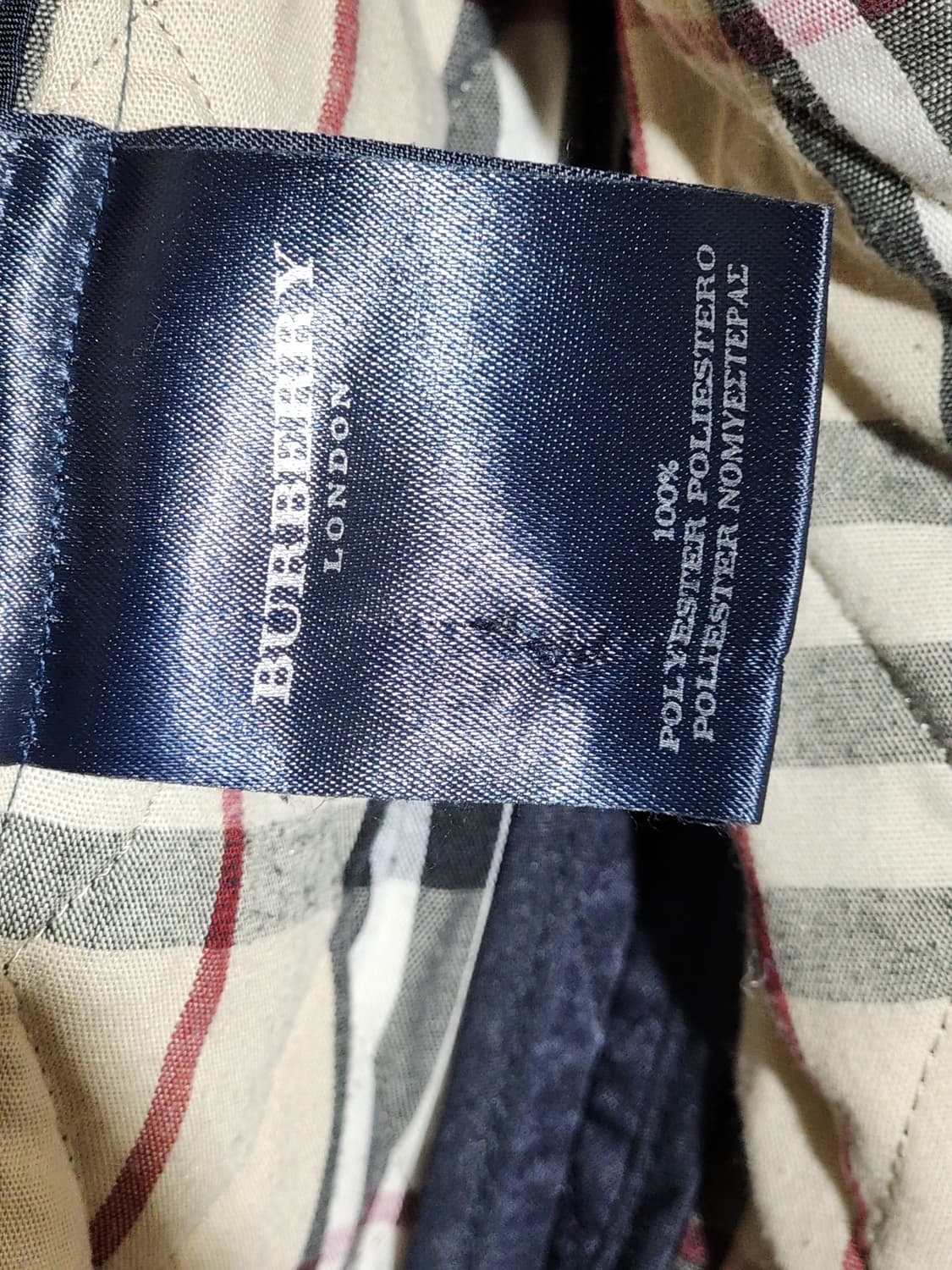 (L) 버버리 퀼팅자켓 네이비 안감 노바체크 누빔점퍼 영국판  상품이미지8