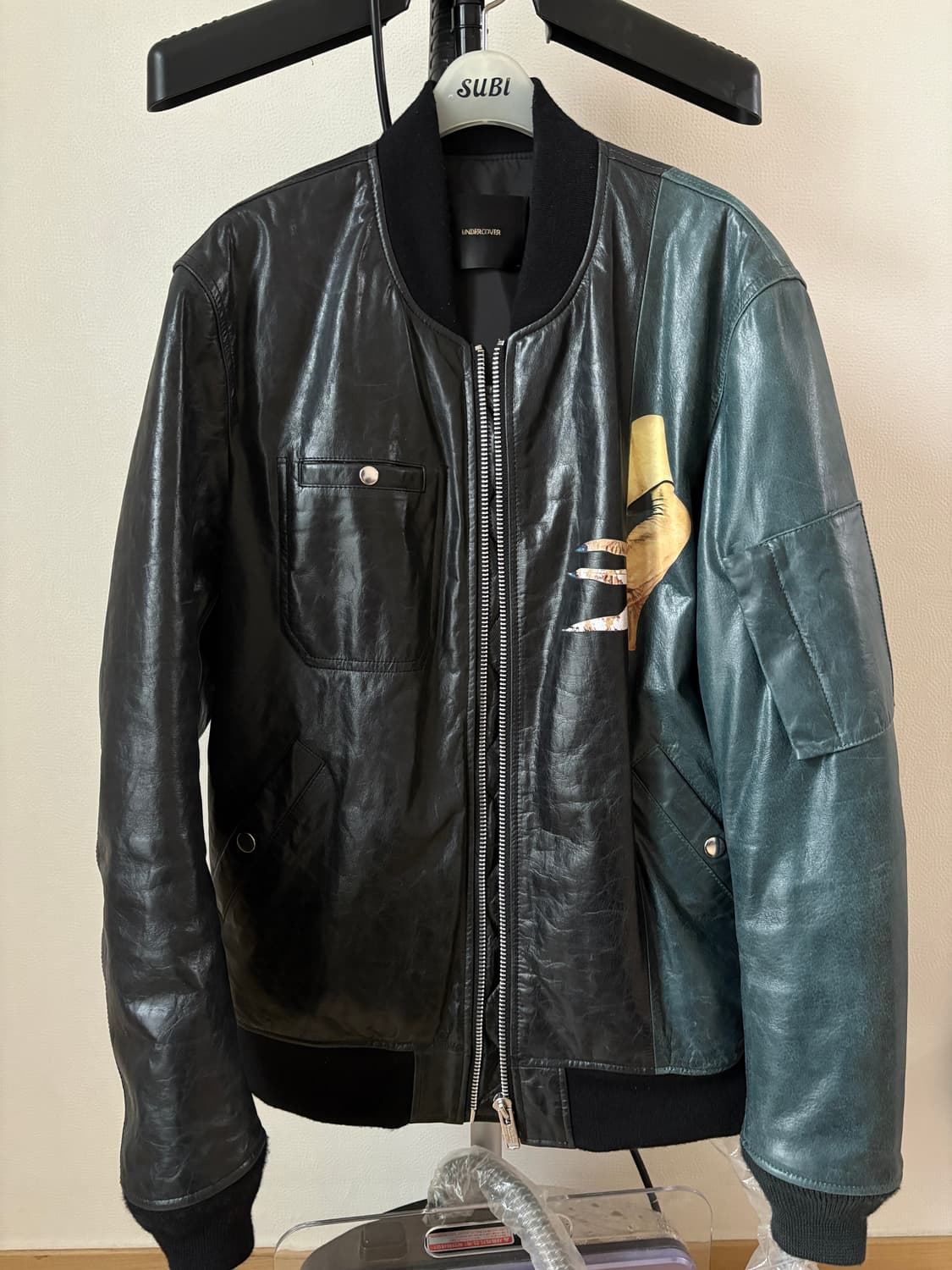 언더커버 2014-15 AW 시즌  Holygrace 양가죽 블루종 상품이미지3