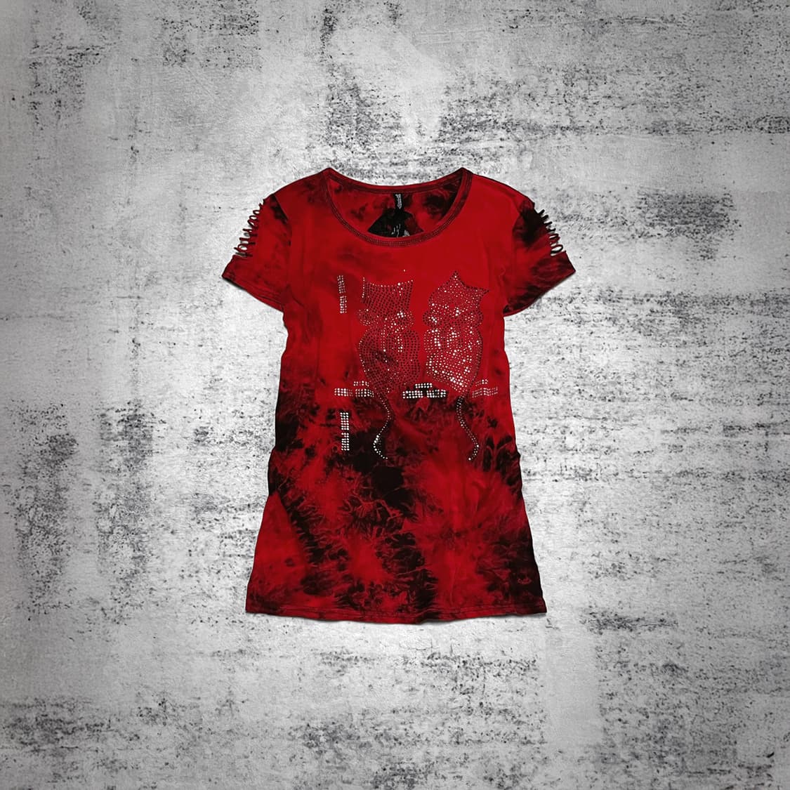 tie-dye rhinestone punk t 상품이미지1