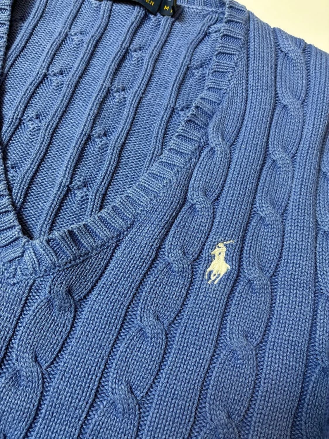 폴로 랄프로렌 코튼 브이넥 꽈배기 니트 PN8225 상품이미지3