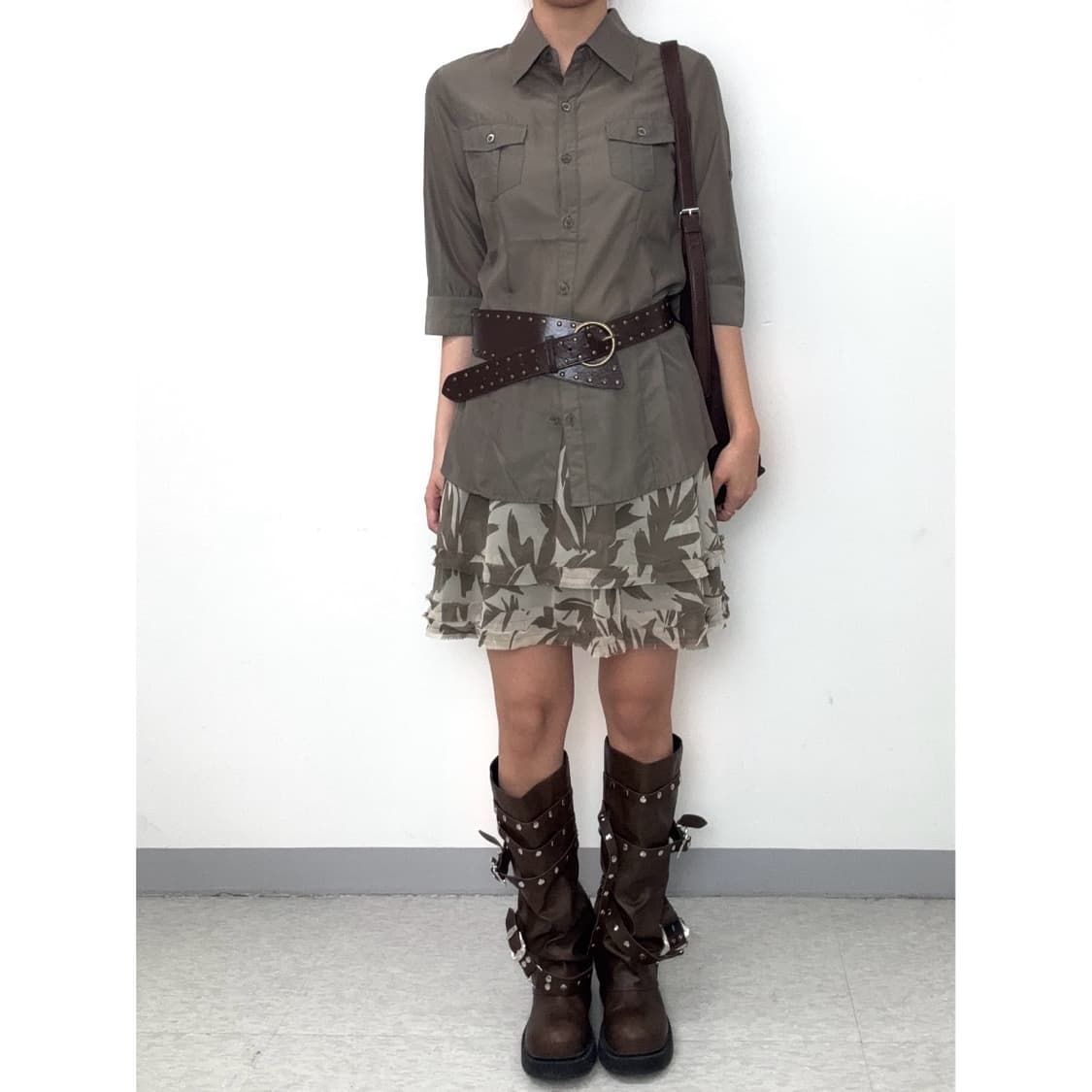 빈티지 브라운 웨스턴 벨트 상품이미지7