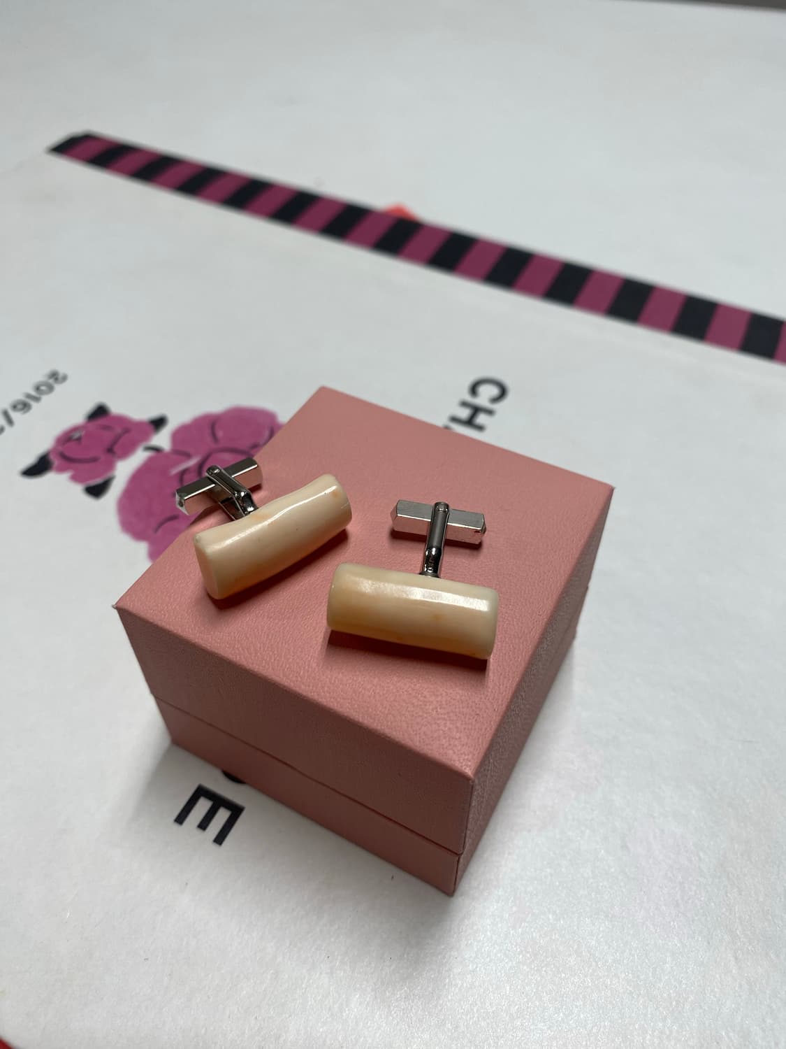 리얼 산호석 커프스 버튼 세트 상품이미지6