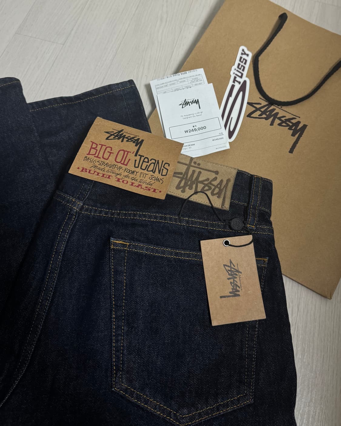 스투시 데님 빅 올 진 린스드 인디고 상품이미지1