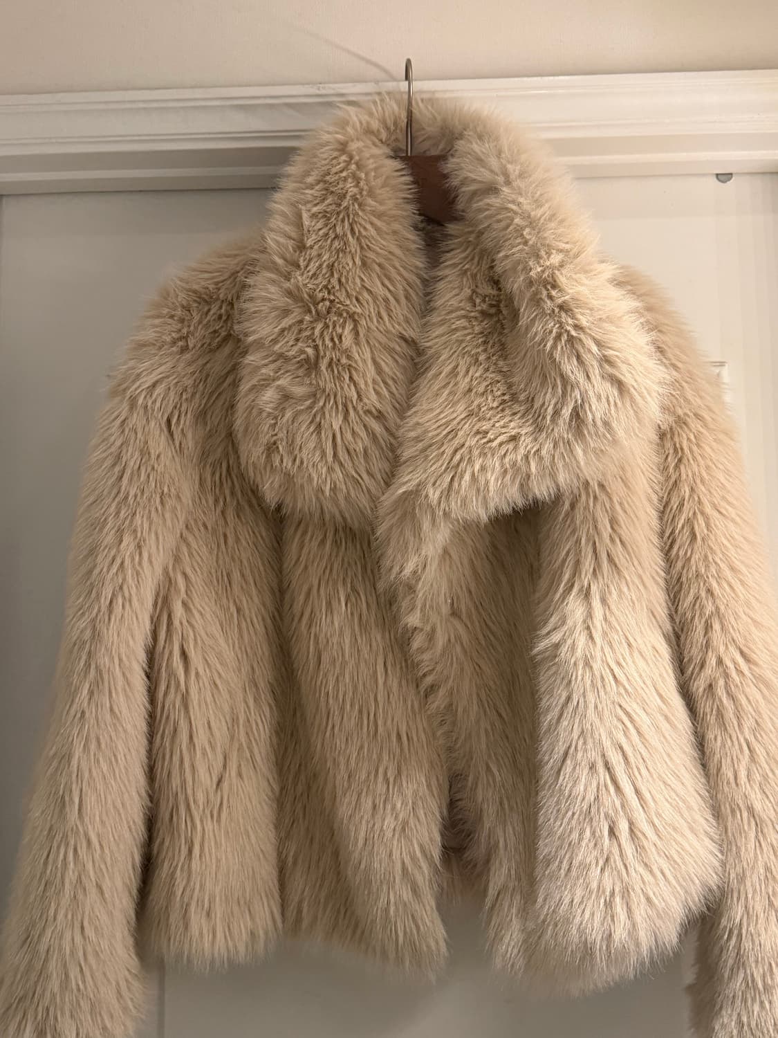 자라 페이크퍼 자켓 아이보리 상품이미지2