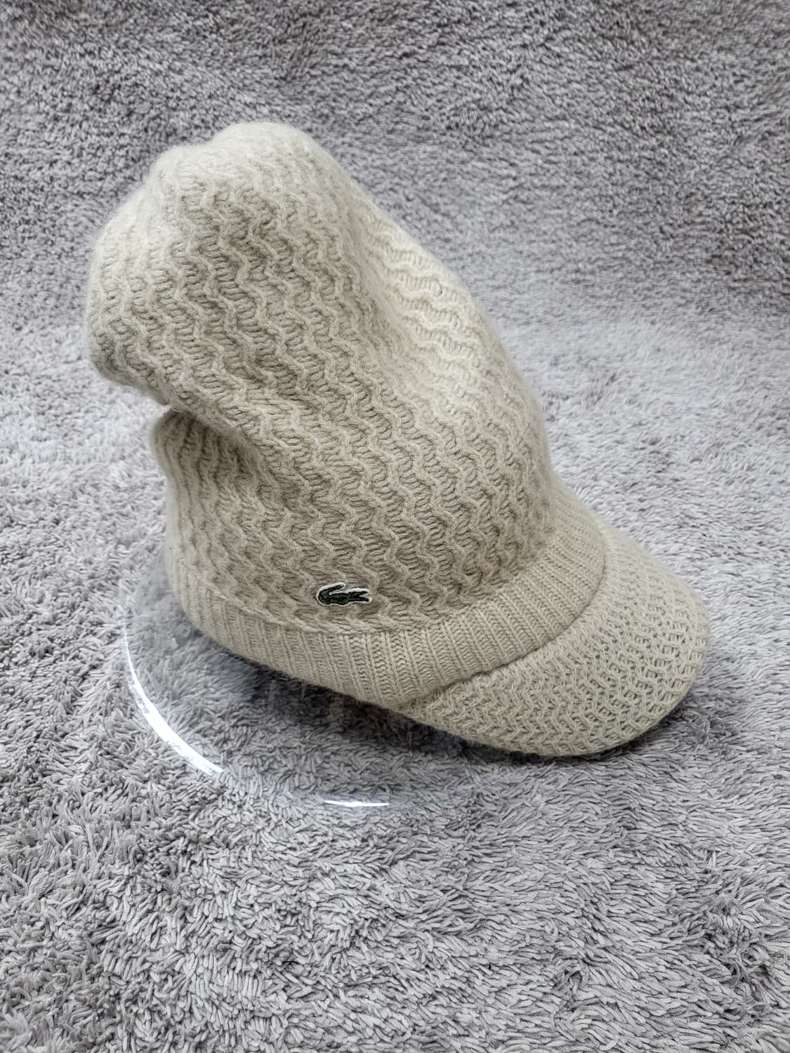 라코스테 니트 캡 모자 베이지 울모자 상품이미지3