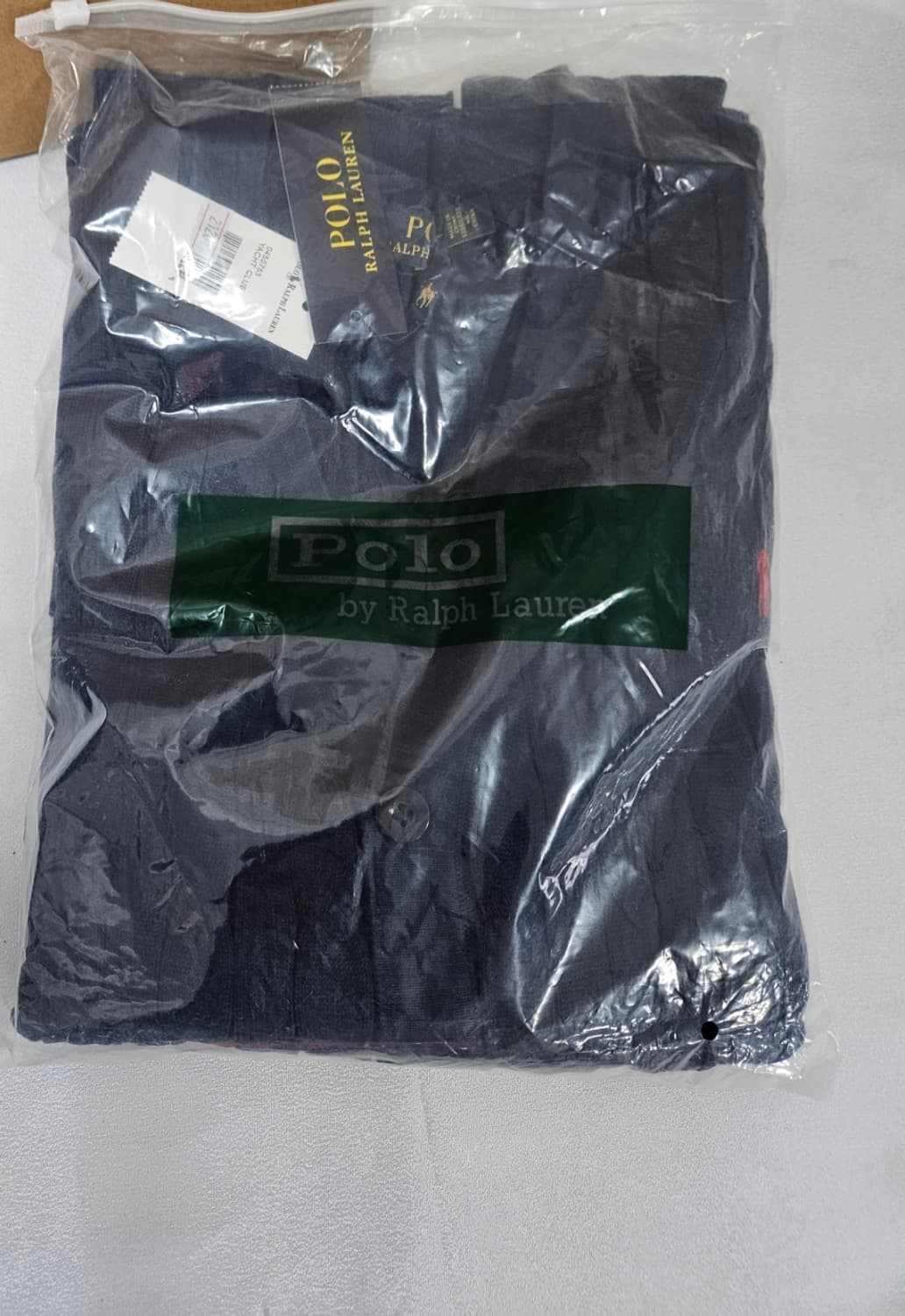 폴로 남성용가디건 네이비 라지 새상품 상품이미지2