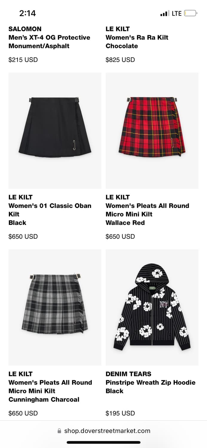 Le kilt 체크 플리츠 스커트 상품이미지3