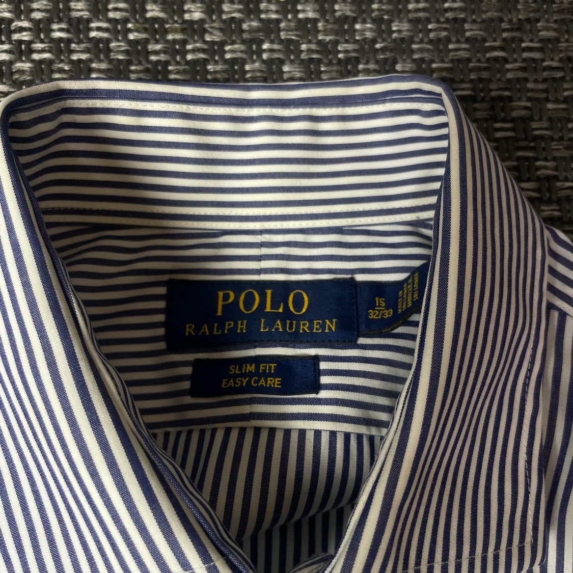 폴로랄프로렌 블루 스트라이프 긴팔 셔츠 슬림핏 상품이미지4