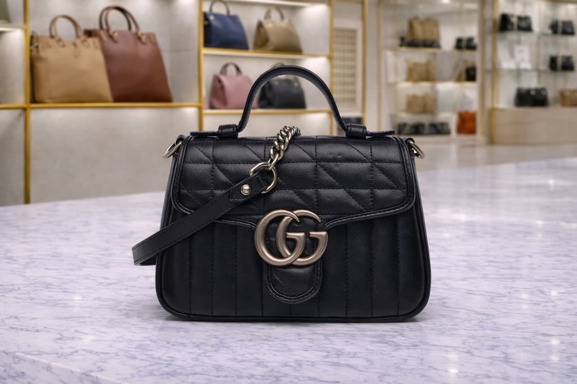 [A급] 구찌 GG 마몽 마틀라세 미니 블랙 판매합니다!!! 상품이미지1