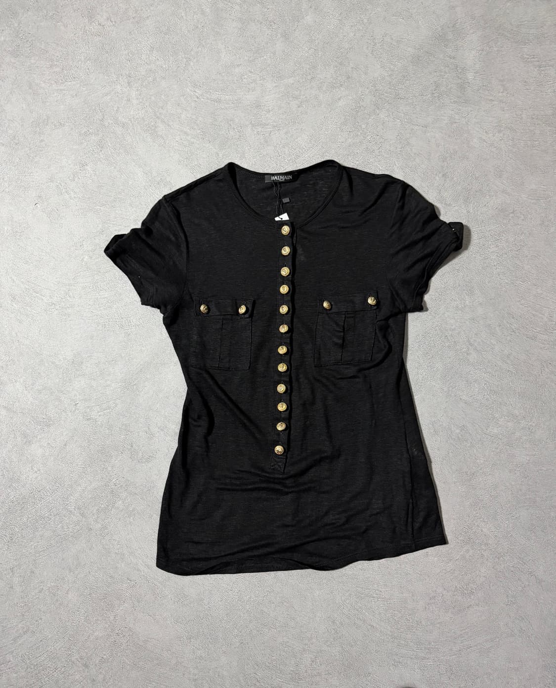 Balmain Button Henley Neck Tee 상품이미지2