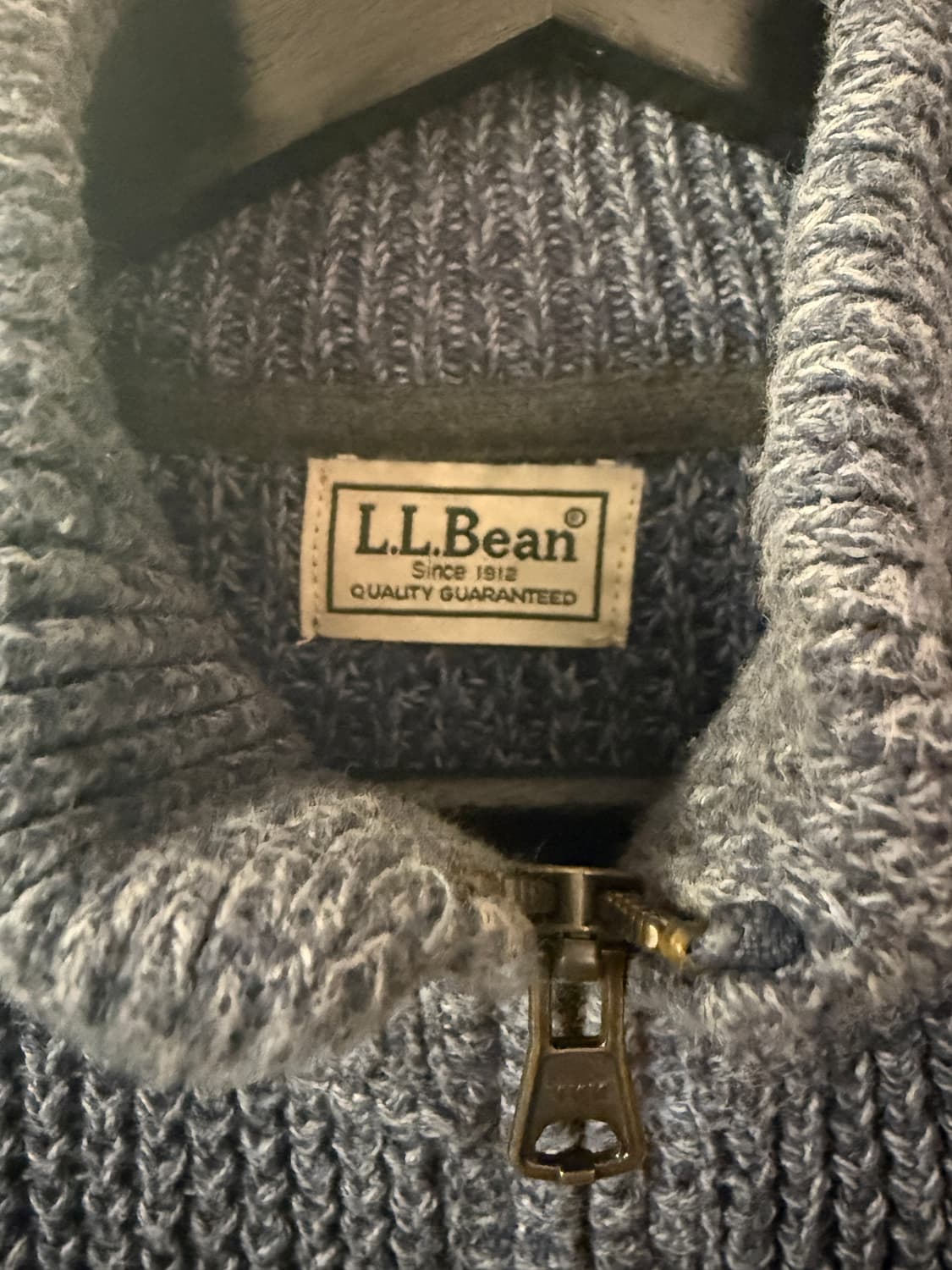 L.L.Bean 집업 니트 가디건  오가닉 코튼 100 상품이미지2