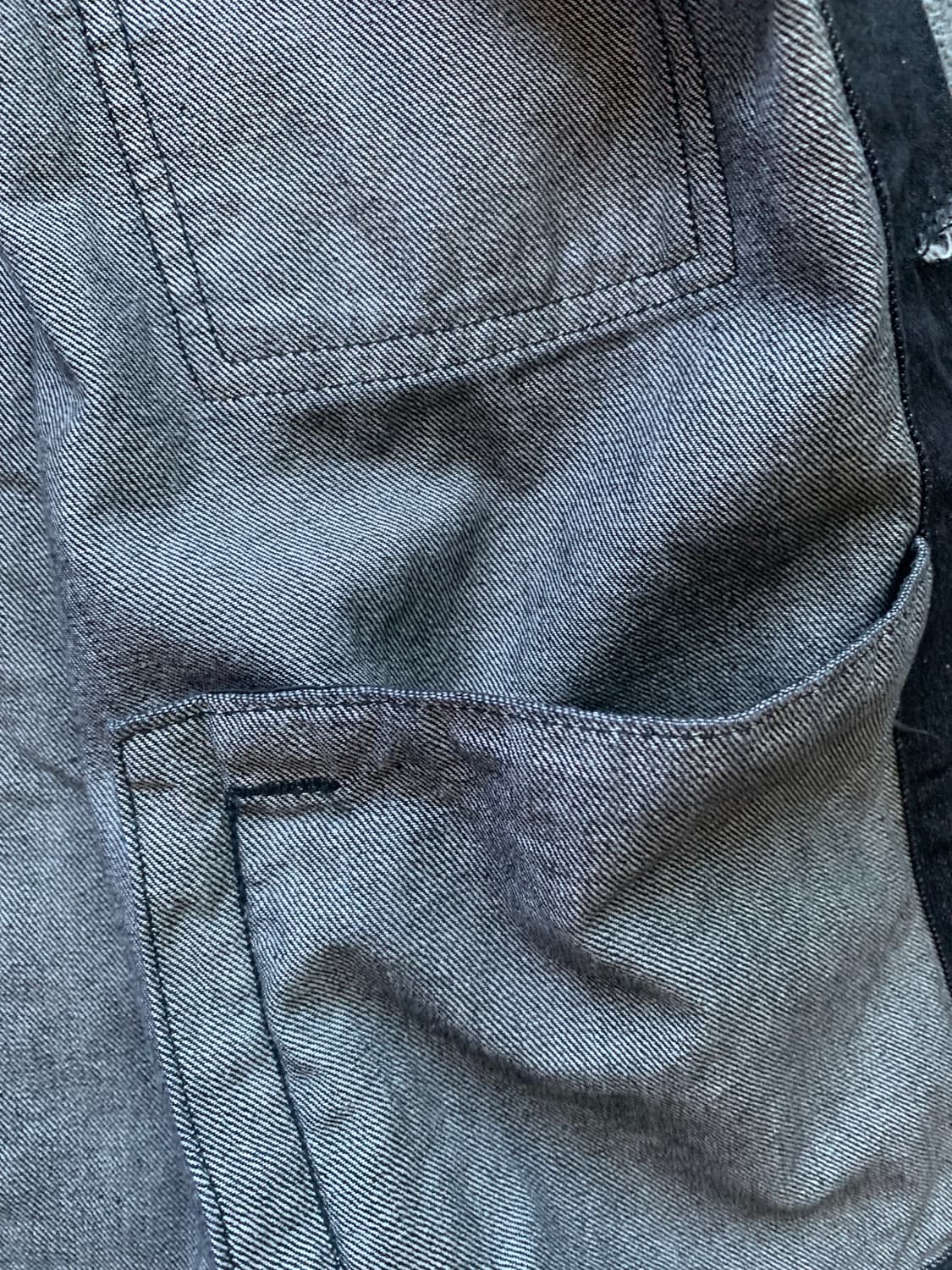 오버사이즈 워시드 데님 트러커 재킷 XL  워싱 처리를 사용하여 특유 상품이미지5