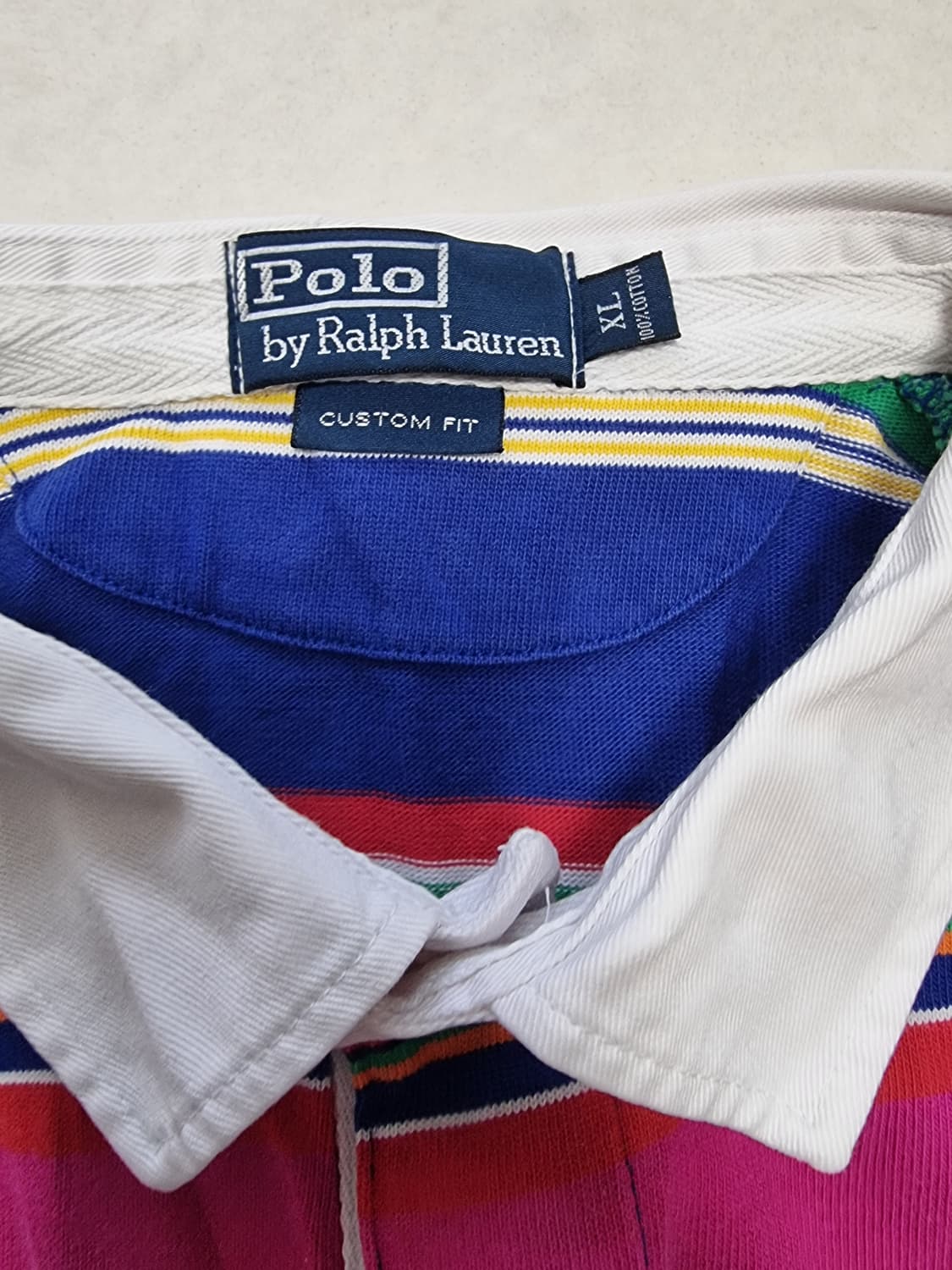 폴로 랄프로렌 스트라이프 럭비티셔츠 XL 상품이미지3
