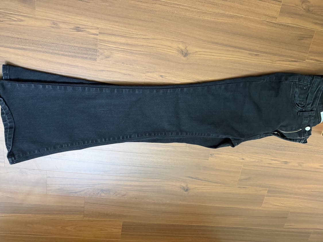 무신사 진바비 하이웨스트 세미부츠컷 블랙 에이블리지그재그크림쉬인샵샤이다 상품이미지3