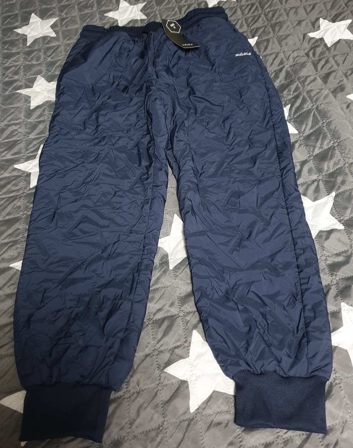 (새상품) ADEIO 안감기모 패딩 조거팬츠 네이비 (32) 상품이미지1